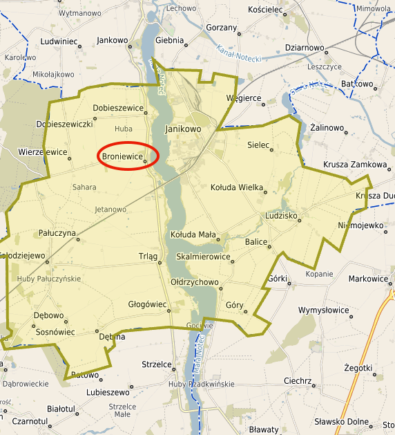 Mapka Broniewice