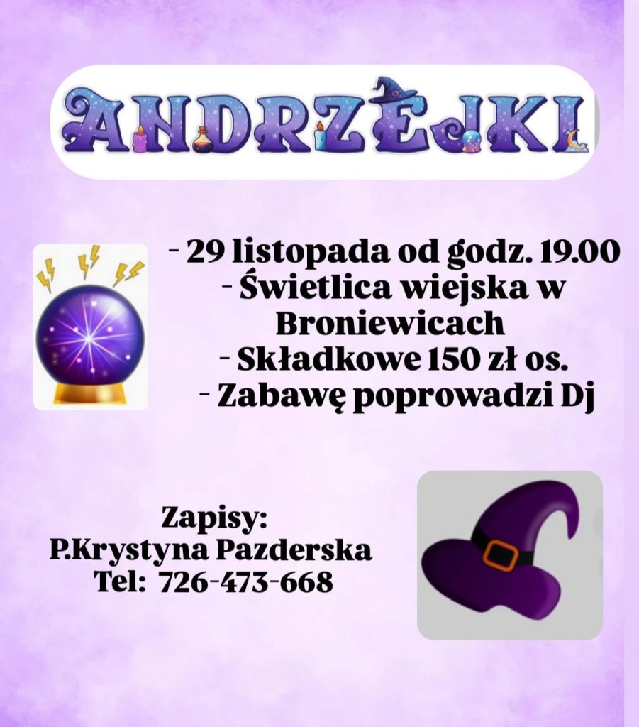 Andrzejki w Broniewicach